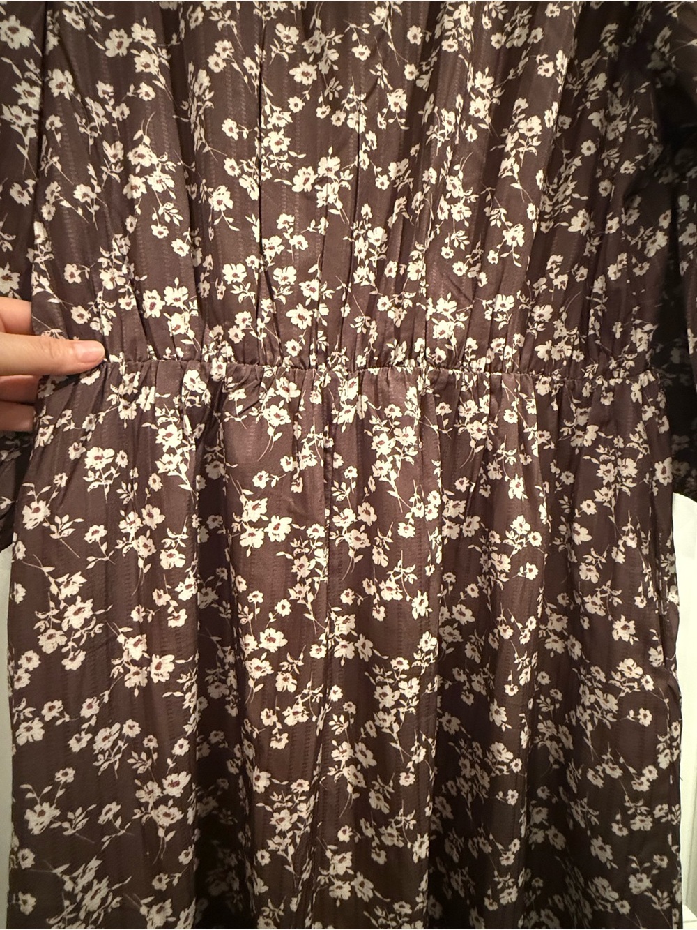 Pologram Brown Floral Maxi Dress with Peter Pan Collar - Picture 7 of 11